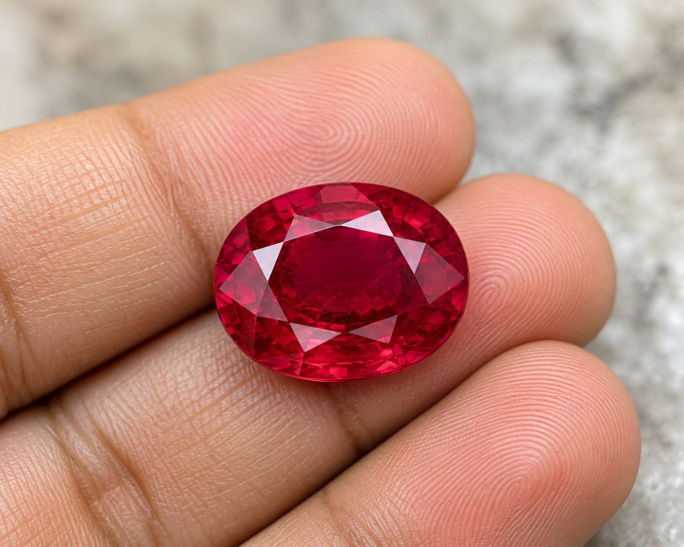Natural Ruby – Oval Cut Deep Red | 3.2 Carat | 7X9 mm